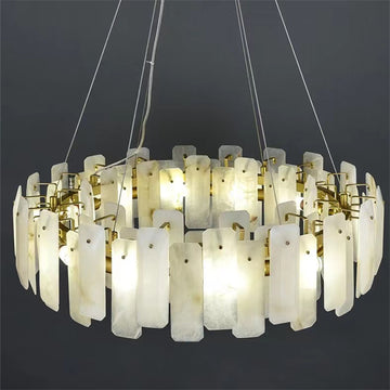 August alabaster Round chandelier