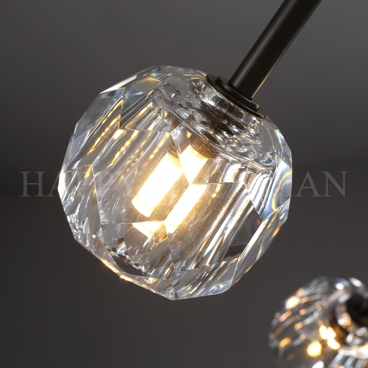 HA Bola De Clear Crystal Round Chandelier 60"