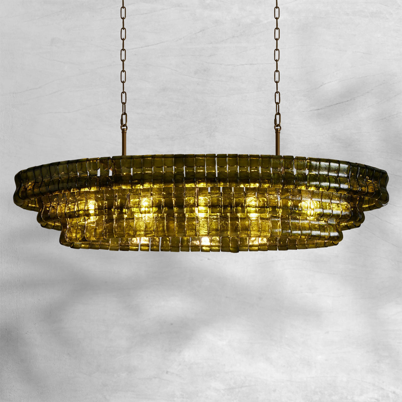 Glacien Oval Chandelier 54"W/65"W
