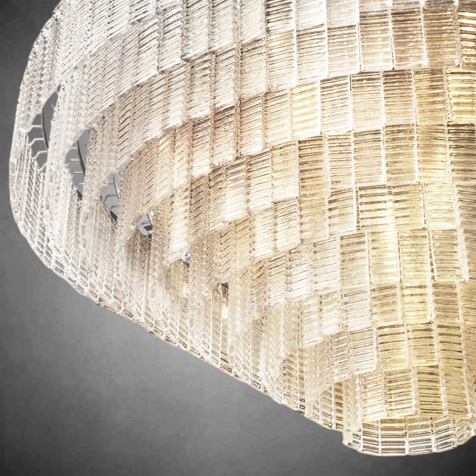 HA Sirena Clear Glass Round Chandelier 65"