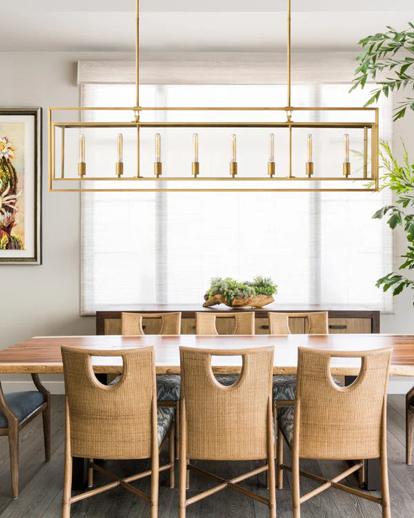 Verao Glass Rectangular Chandelier
