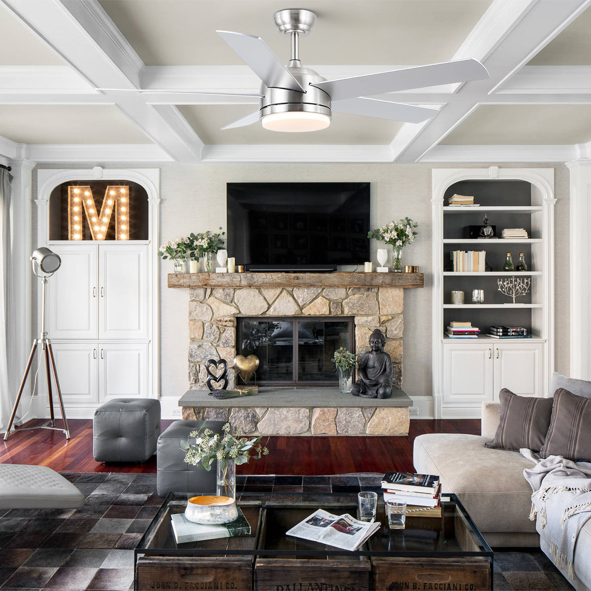 Modern Recessed Ceiling Fan Light