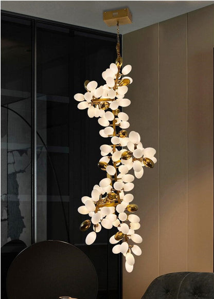 Modern Unique Style Extra Large White Grape Branch Chandelier