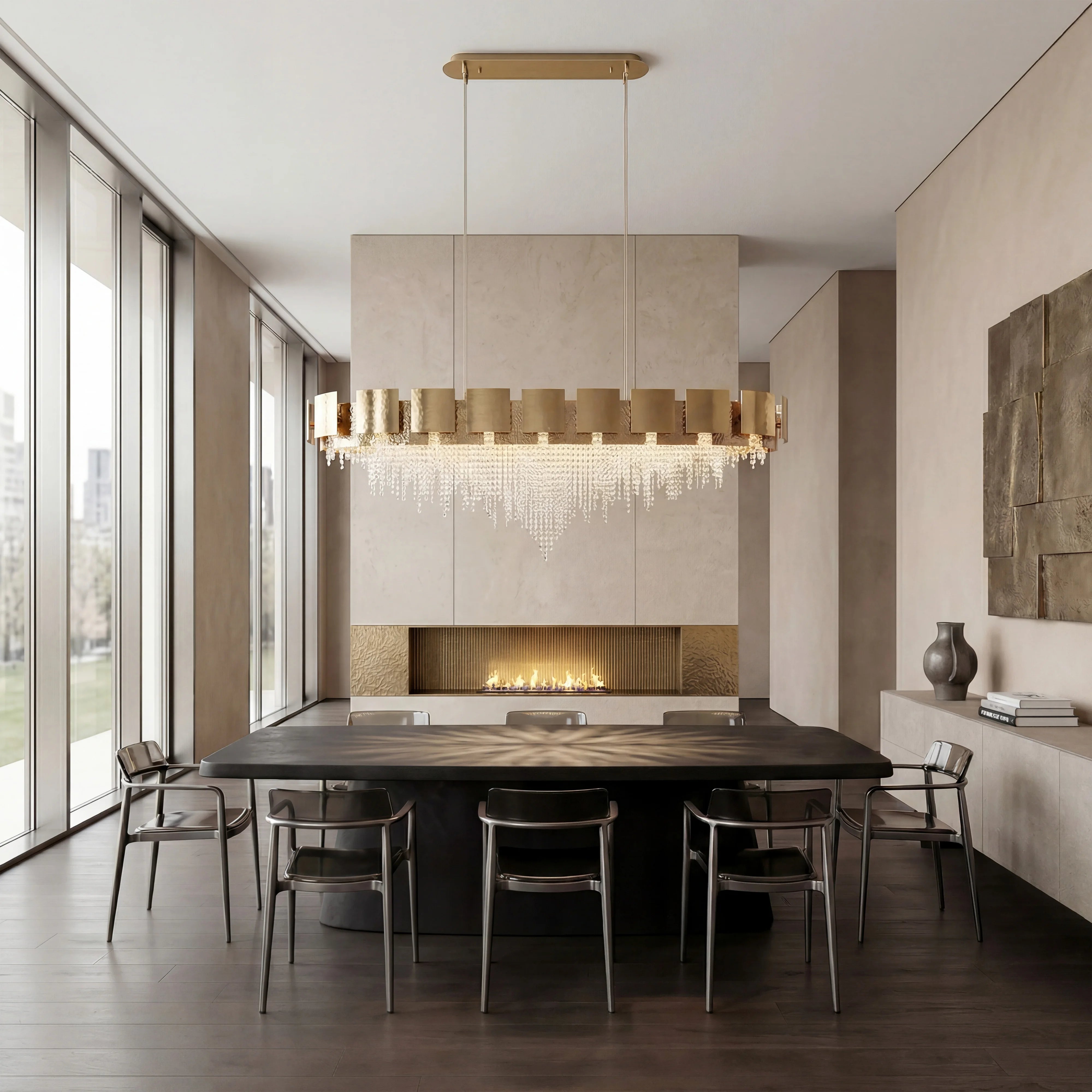 Amadeo Linear Crystal Bead Chandelier