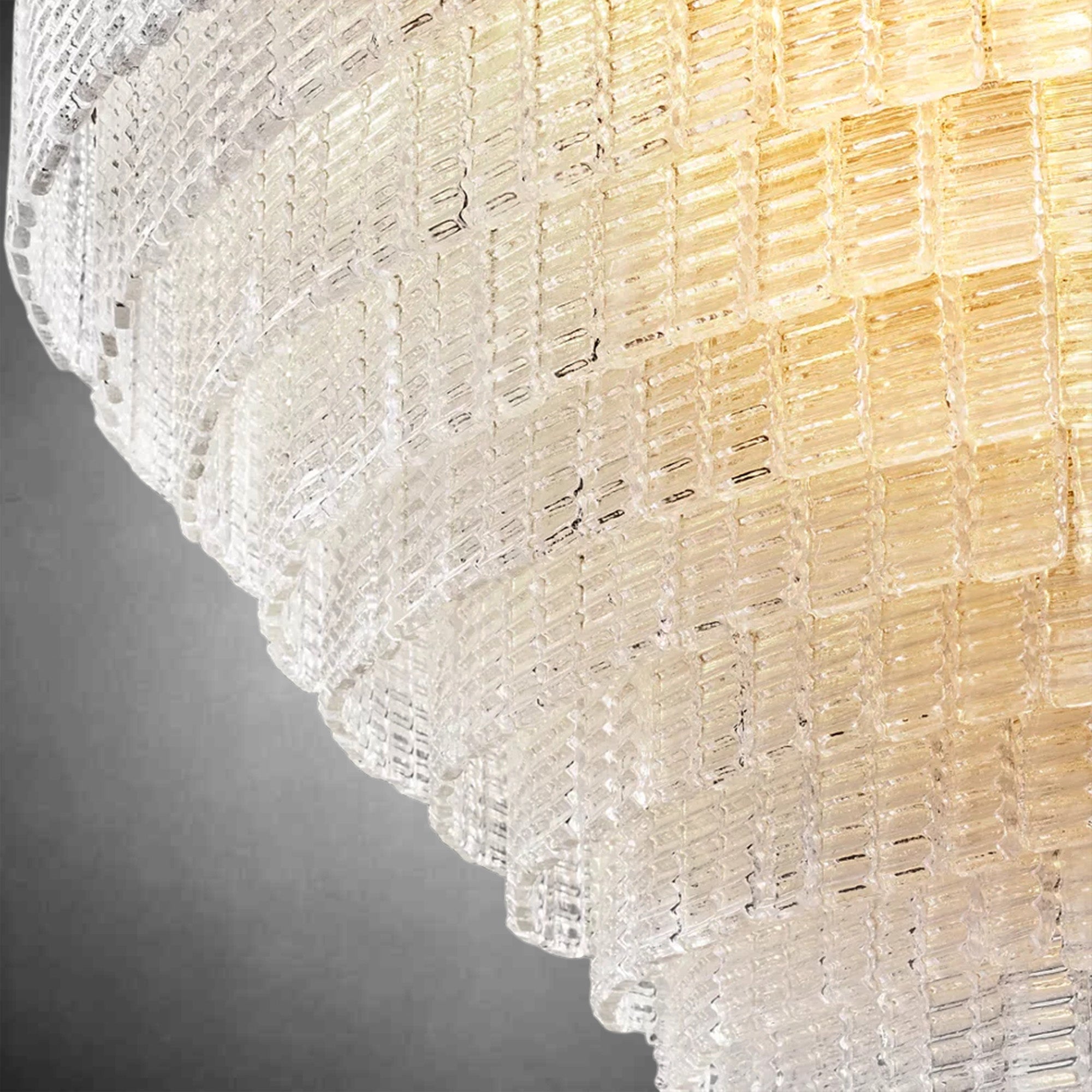 HA Sirena Clear Glass Round Chandelier 52"