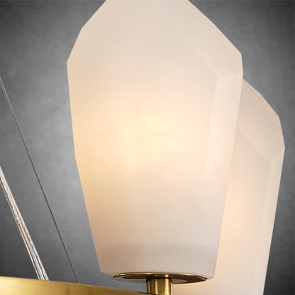 Diamond Alabaster Chandelier D31.5"