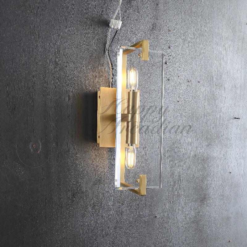 Sable Linear Glass Wall Sconce for 15''H 20''H 25''H