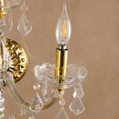 Extra Large Elegant Crystal Chandelier in Branch Style with Candle Layers for Stairs Living Room and Foyer