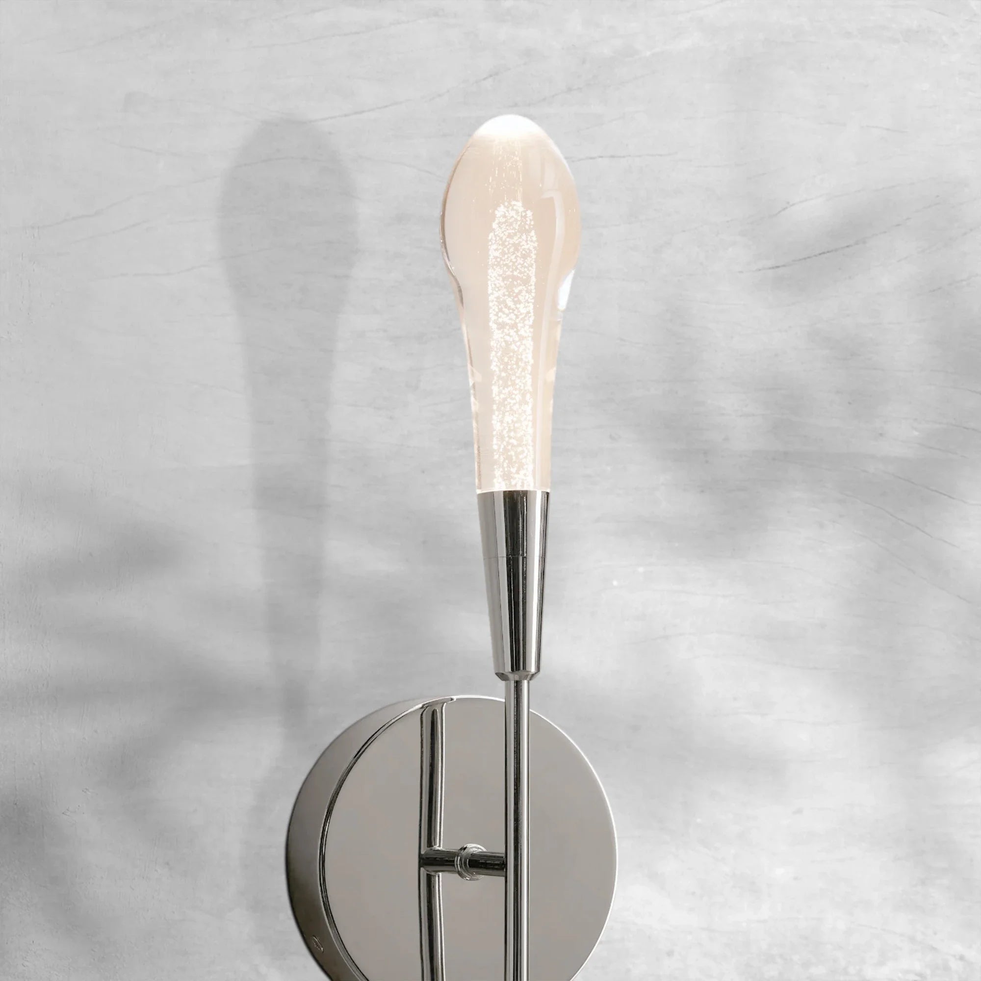 Elegant Soltaire Double Sconce with LED and Brass Finish