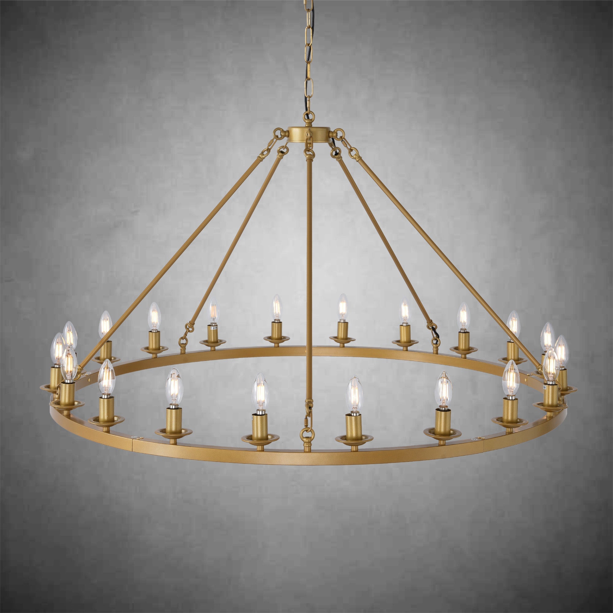 Modern wheel-shaped Chandelier