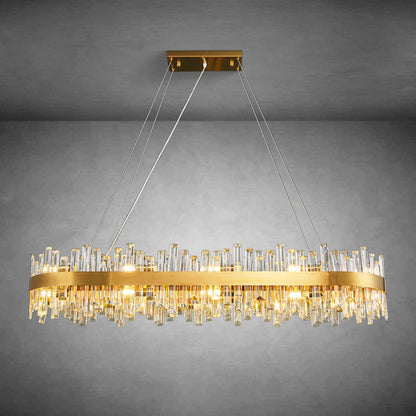 Modern Rectangular Crystal Chandeliers