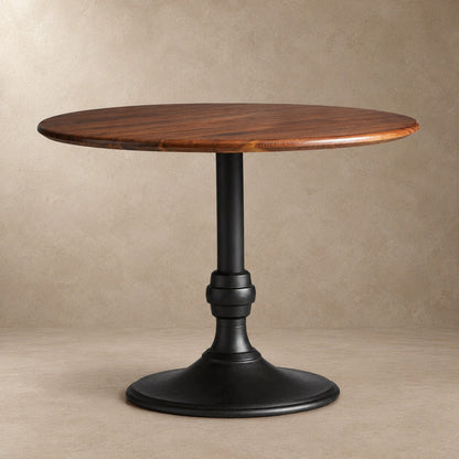 Round Bistro Table with Cast Iron Base