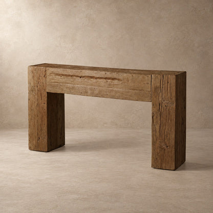 Happyarcadian Reclaimed Teak Wood Console Table