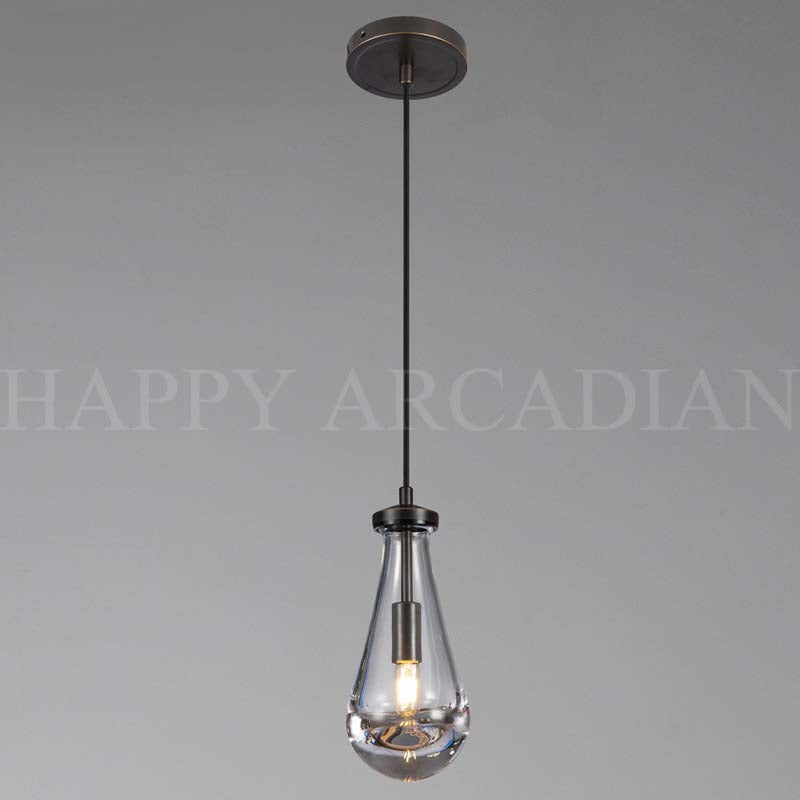 HA Raindrop Glass Pendant Lighting Black