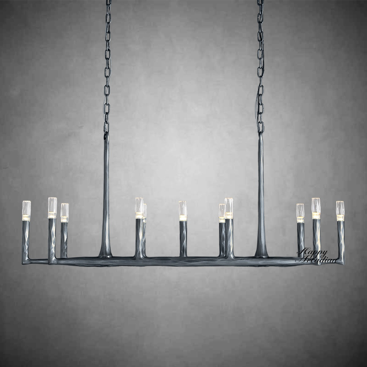 Briony Forged Linear Chandelier 54"72''96''