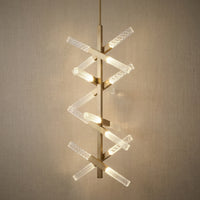 Siro Crystal Glass Helix Chandelier