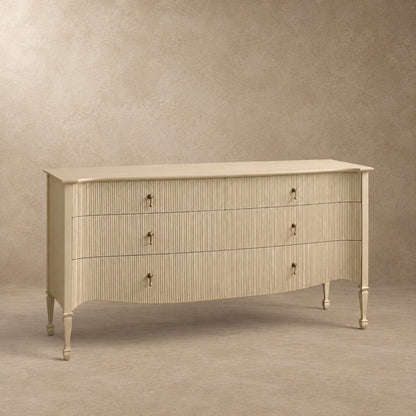 Happyarcadian Sculpted Reeded Bedroom Storage Chest