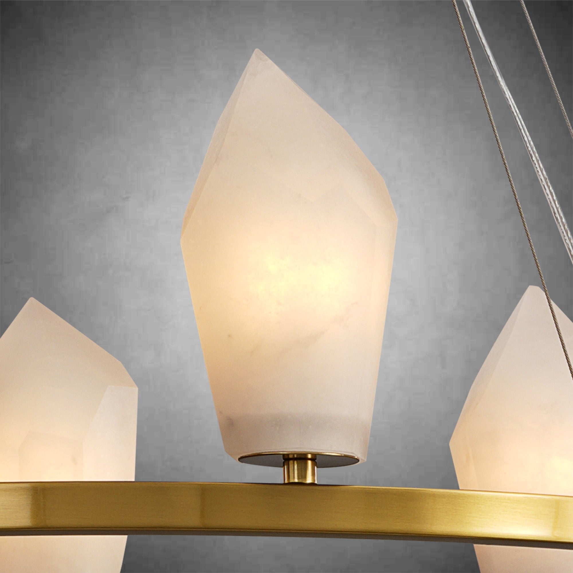 Diamond Alabaster Chandelier D31.5"