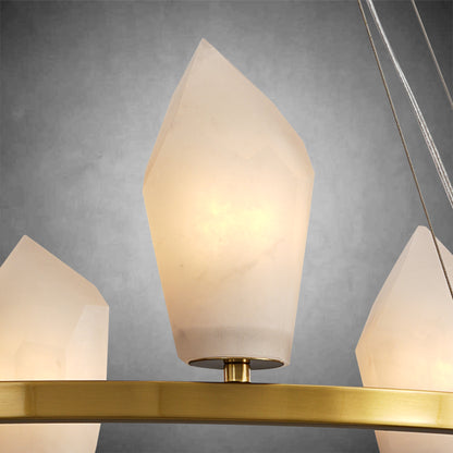 Diamond Alabaster Chandelier D31.5"