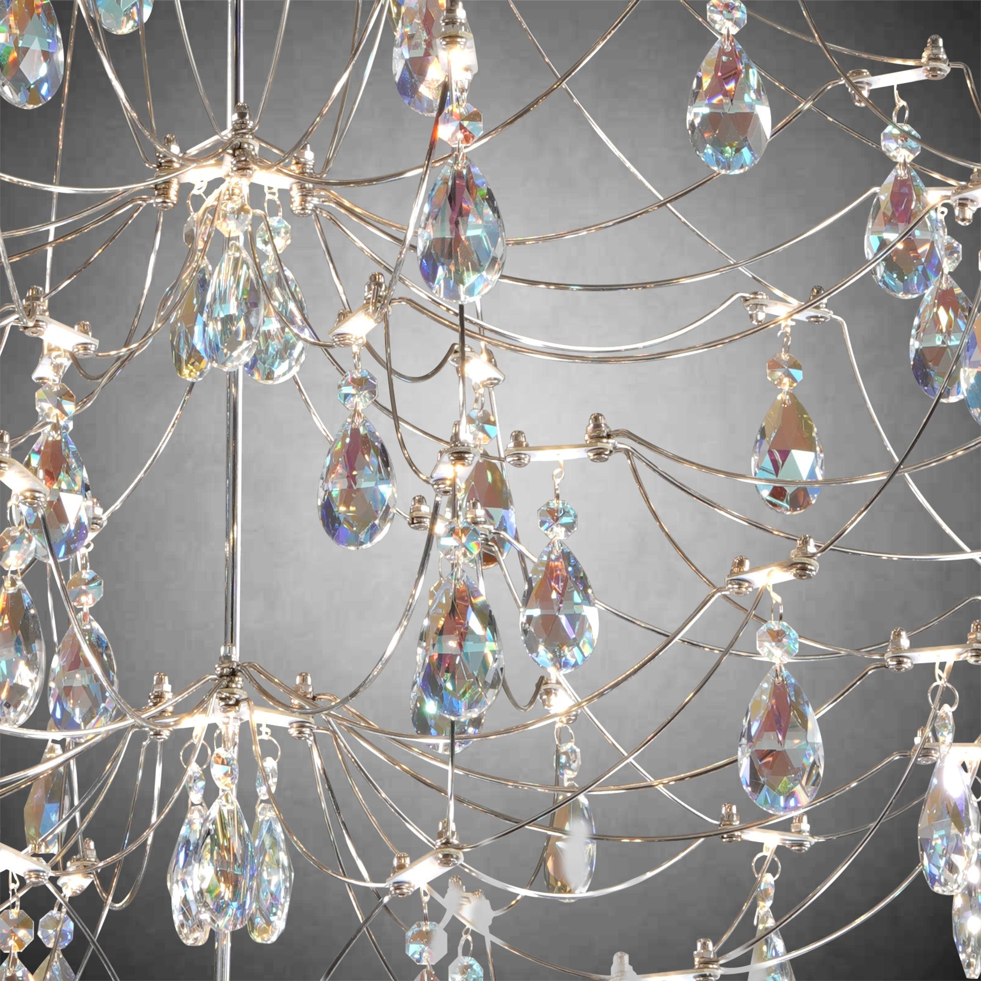 Crystal Chandelier  Sliver  Ceiling Light Fixture