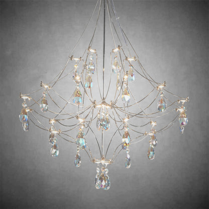 Crystal Chandelier  Sliver  Ceiling Light Fixture
