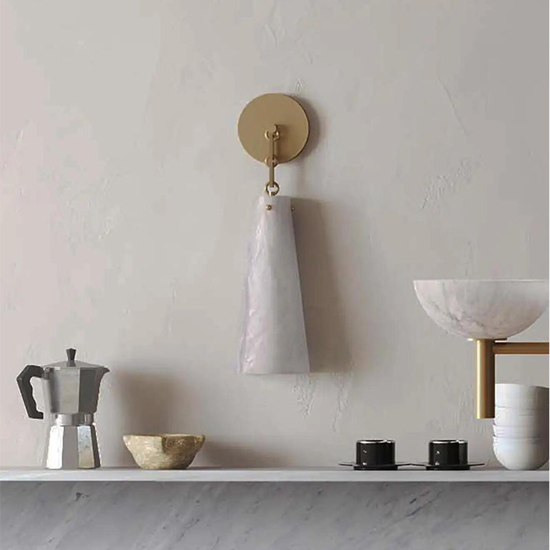 Contemporary Lucca Alabaster Wall Sconce For Kitchen Island, Bedroom