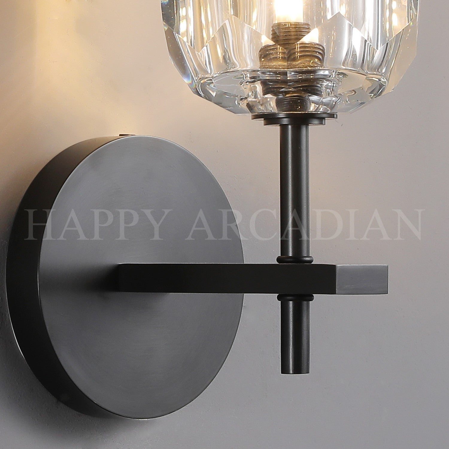 HA Bola De Short Style Clear Crystal Wall Sconces