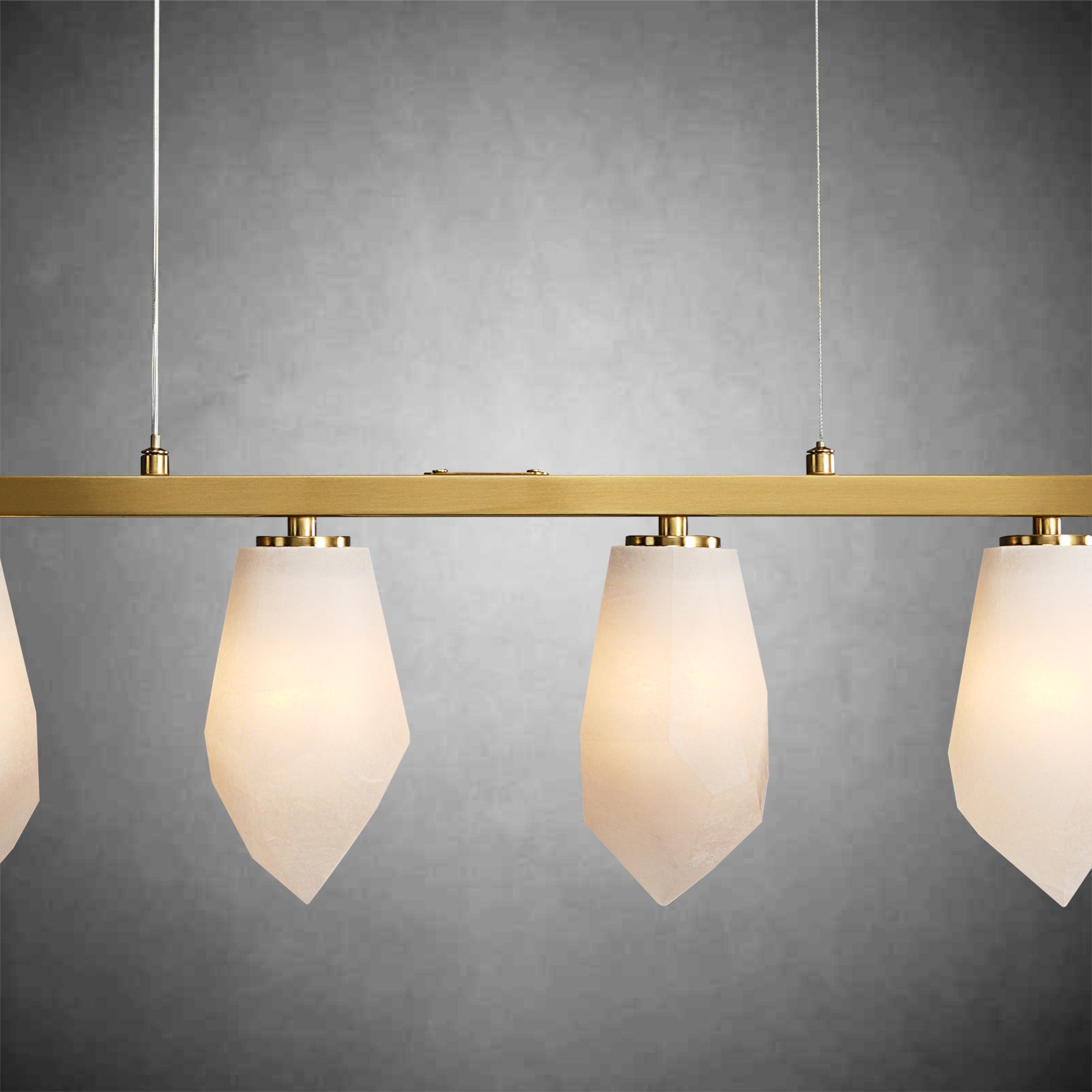 Diamond Alabaster Chandelier L39"