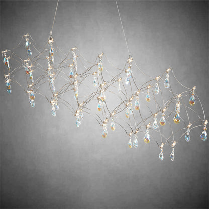 Crystal Chandelier  Sliver  Ceiling Light Fixture