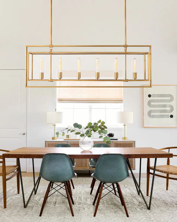 Verao Glass Rectangular Chandelier
