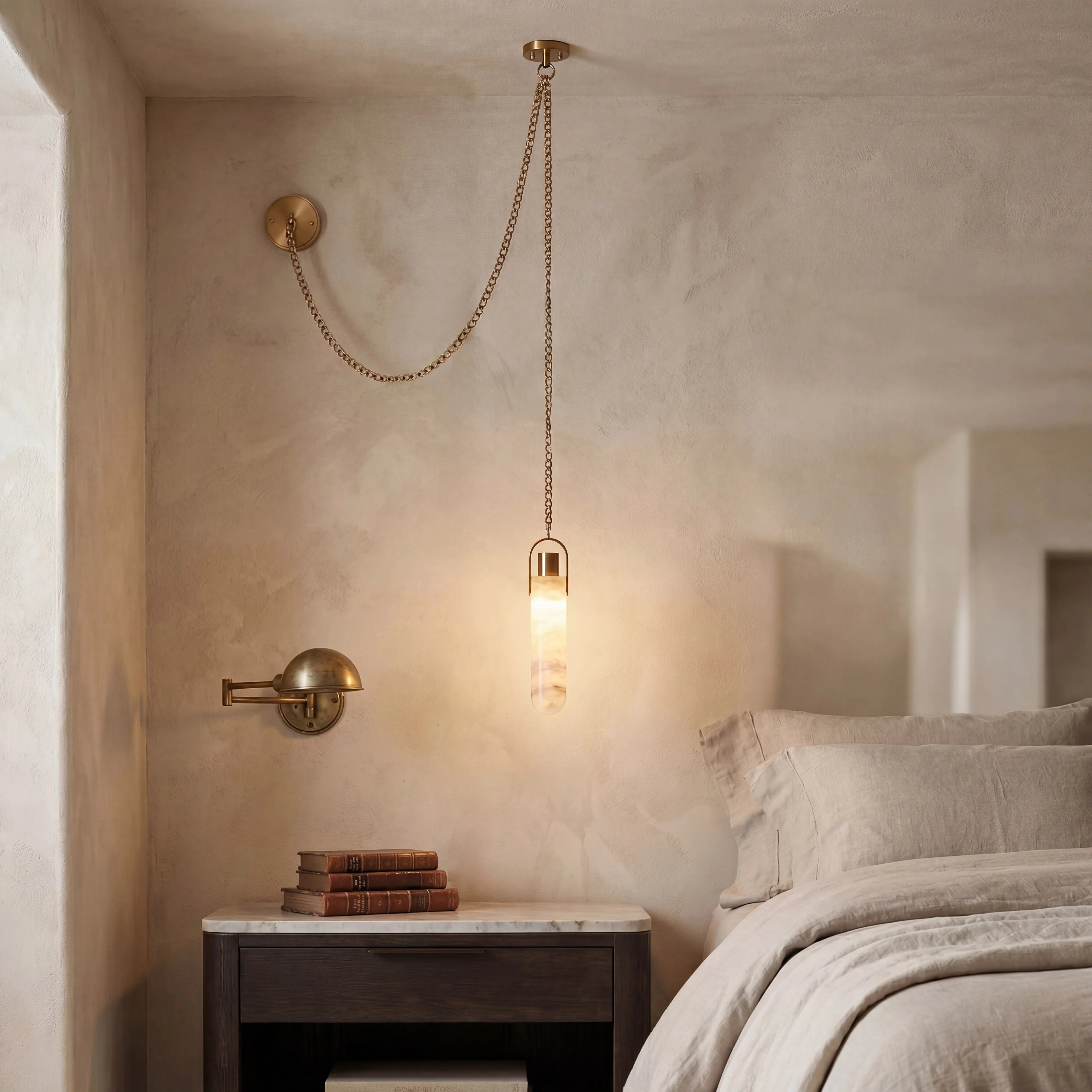 Theresa Modern 1 Light LED Multi-Drop Alabaster Pendant Lamp