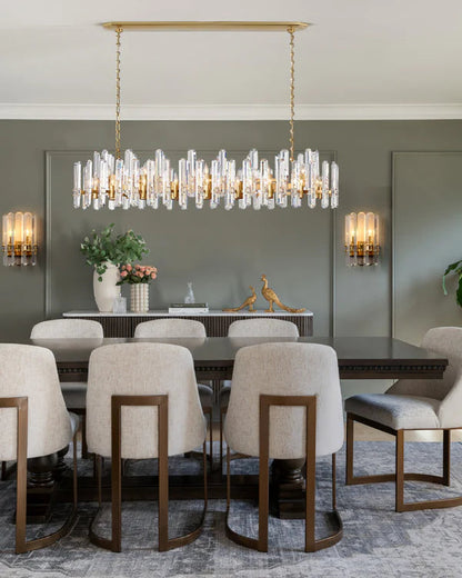 Boniton Prism Linear Chandelier 72"，28-Lights
