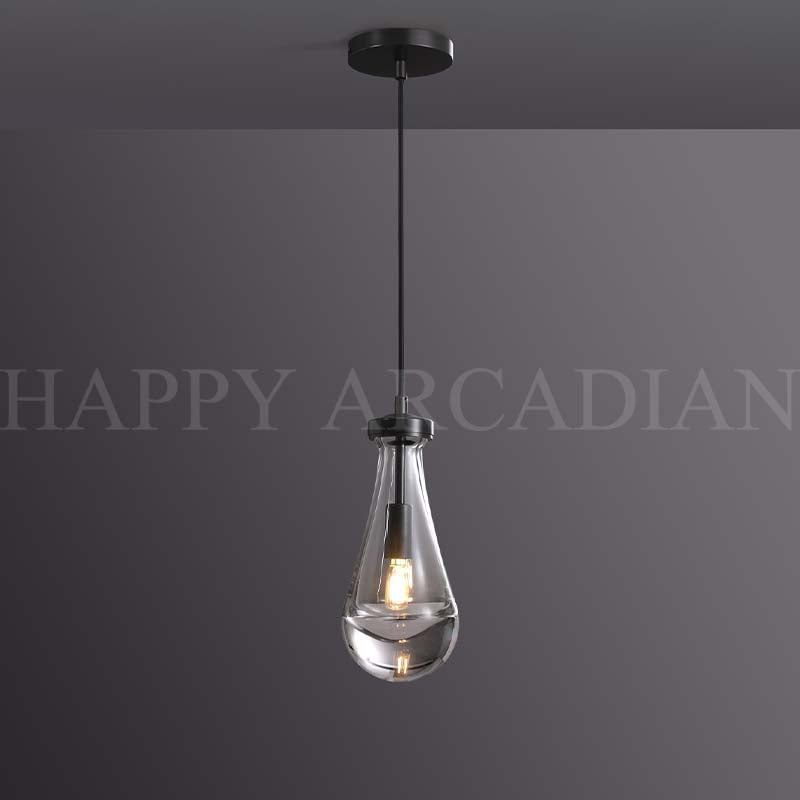 HA Raindrop Glass Pendant Lighting Black