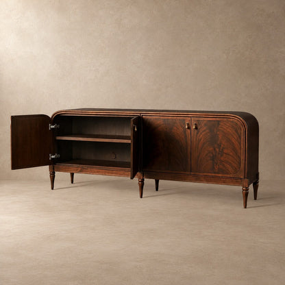 Happyarcadian Vintage Mahogany Wood Storage Sideboard