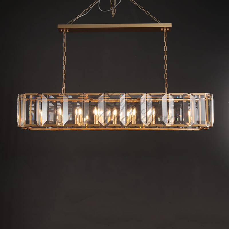 Halloway Crystal Rectangular Chandelier