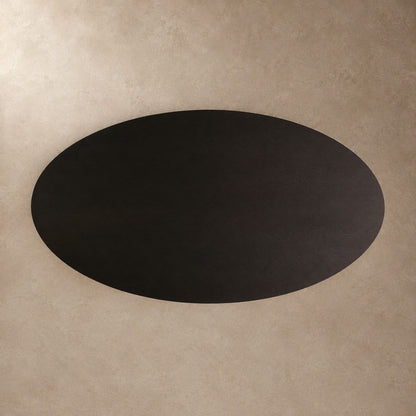 Hand-Sculpted Modern Oval Oak Dining Table