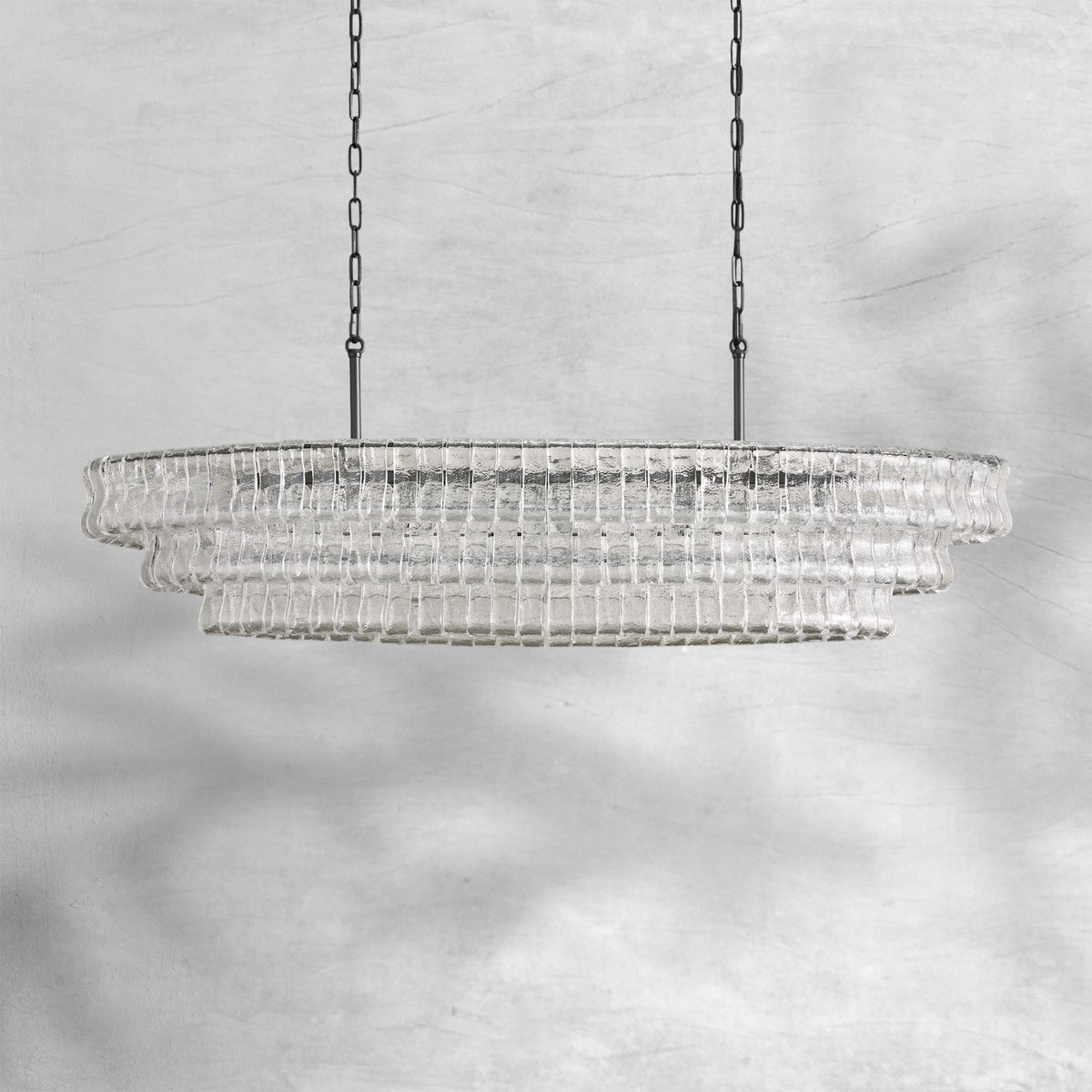 Givrelle Oval Chandelier 54"W/65"W