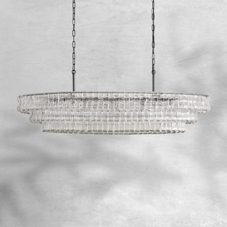 Givrelle Oval Chandelier 54"W/65"W
