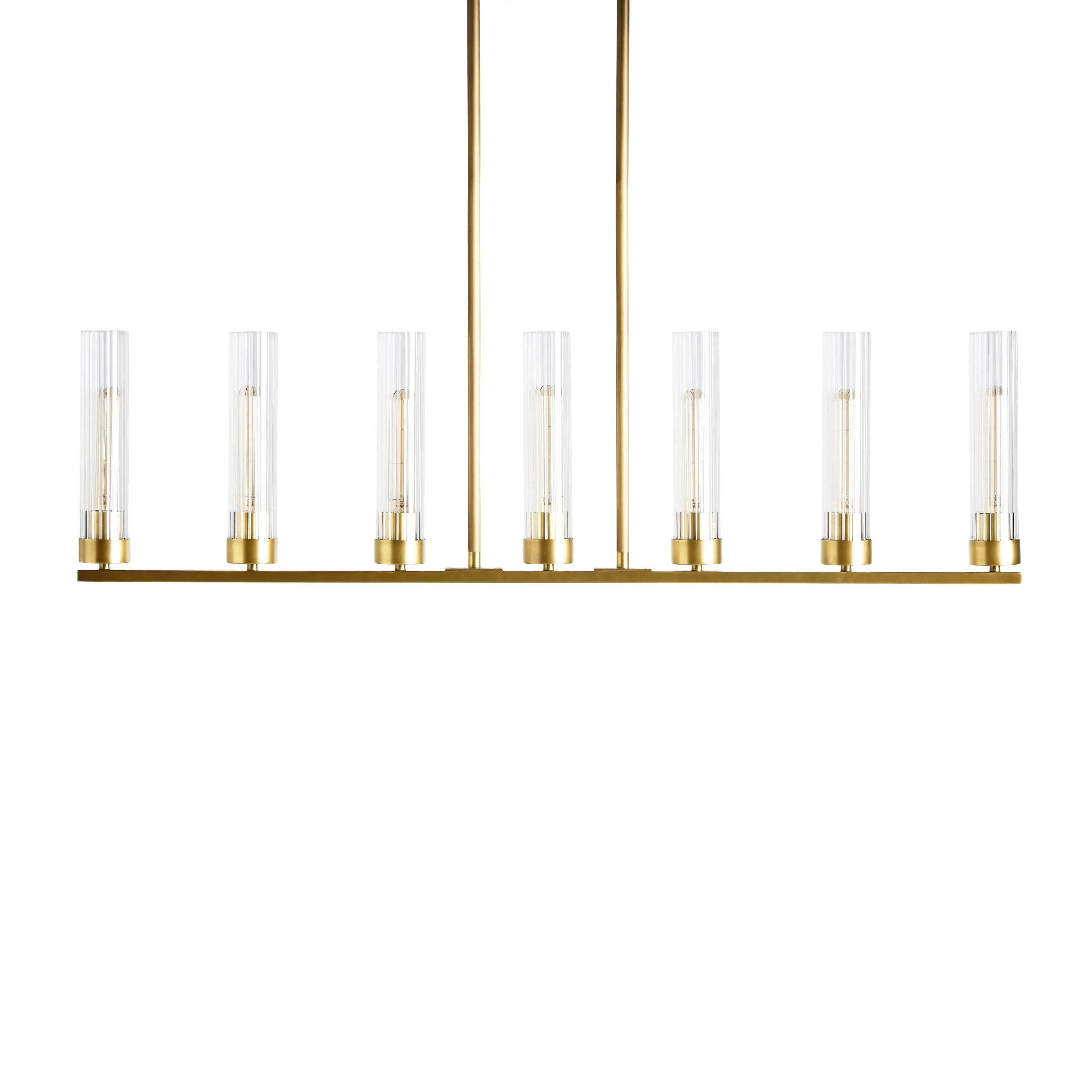 Andreas Glass Linear Chandelier Lighting