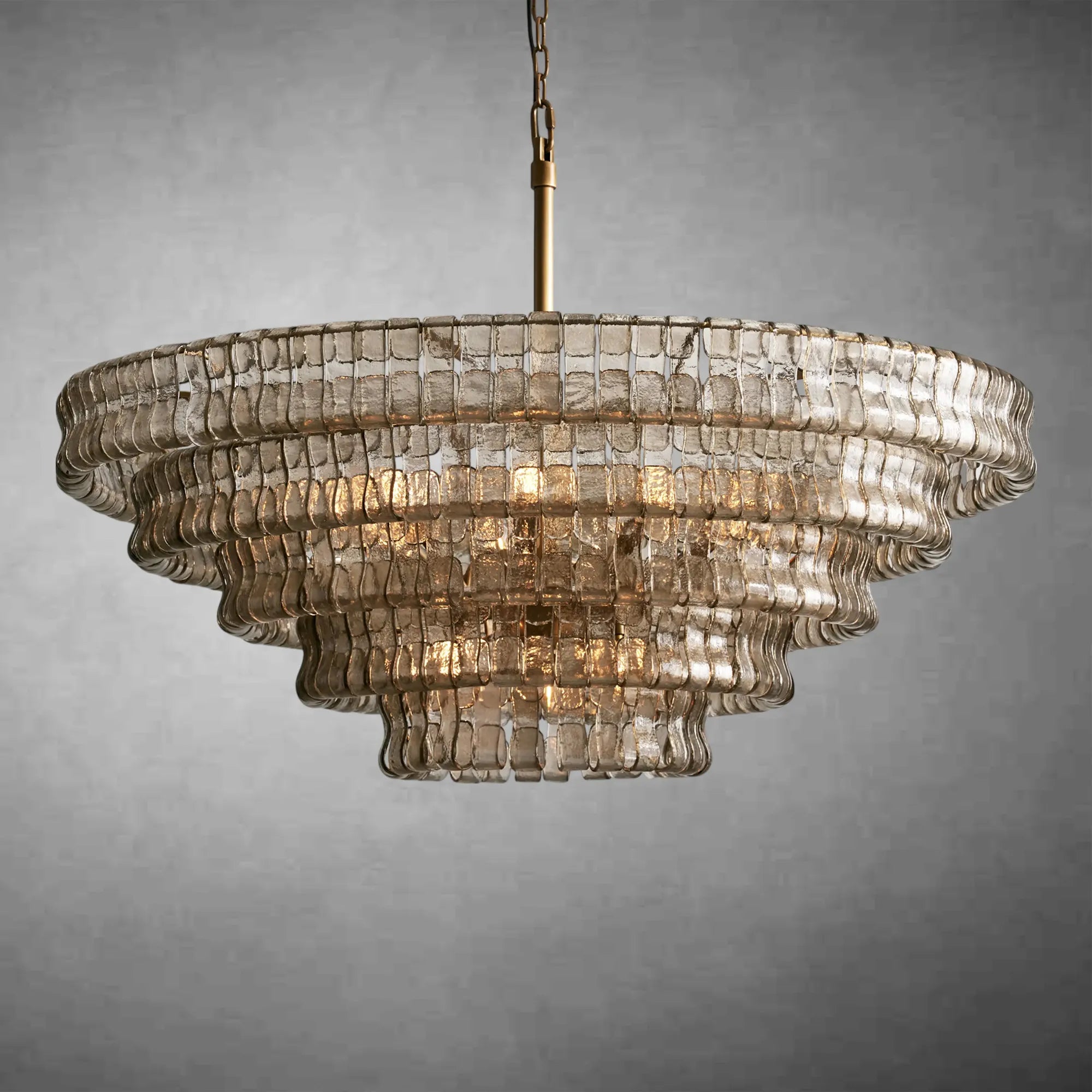 Ghiaccio Glass Round Chandelier