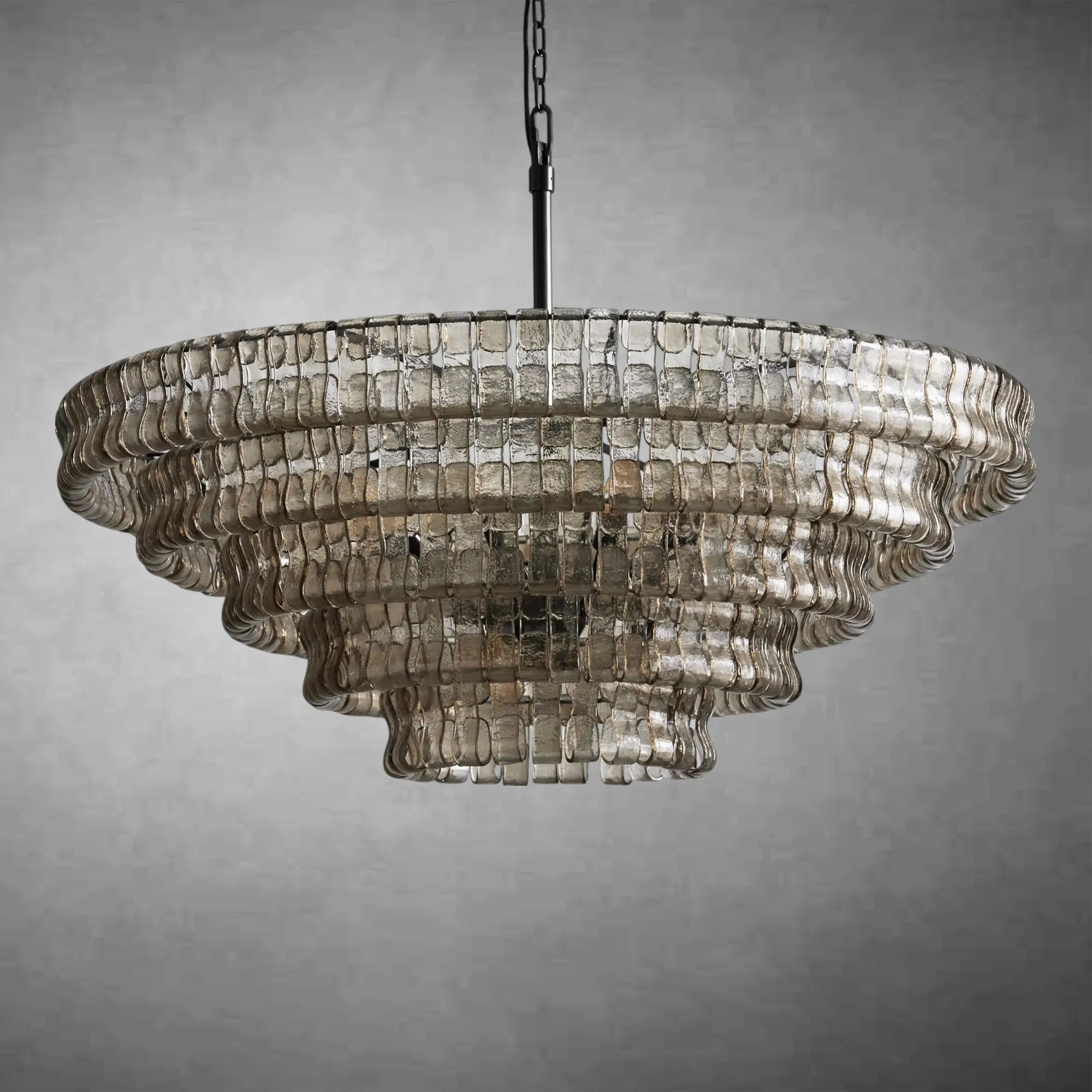 Ghiaccio Glass Round Chandelier