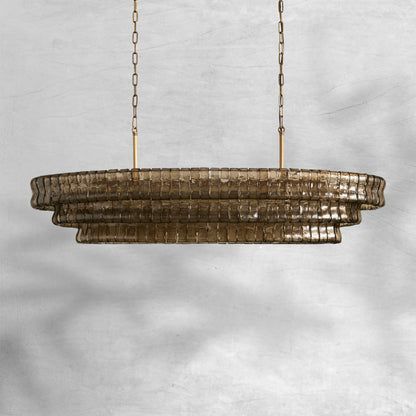 Givrelle Oval Chandelier 54"W/65"W