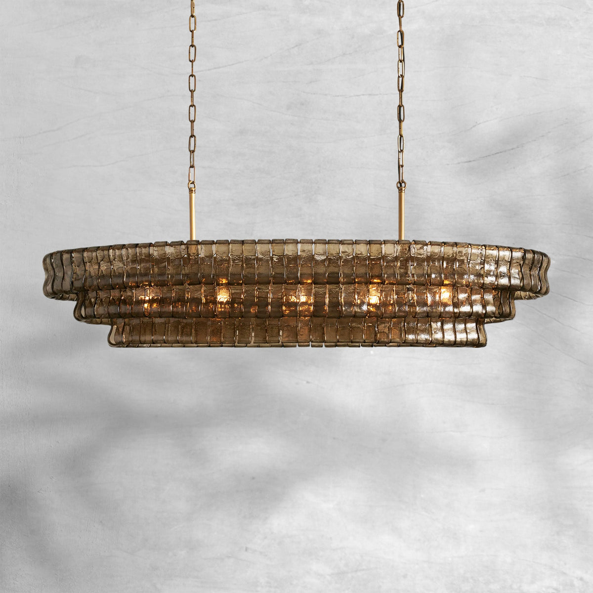 Givrelle Oval Chandelier 54"W/65"W