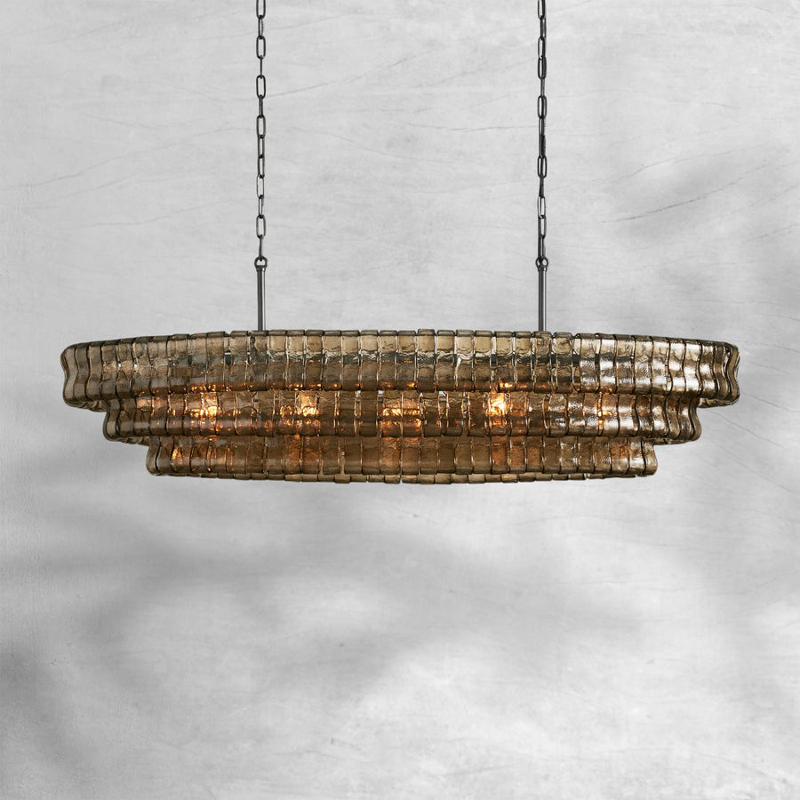 Givrelle Oval Chandelier 54"W/65"W