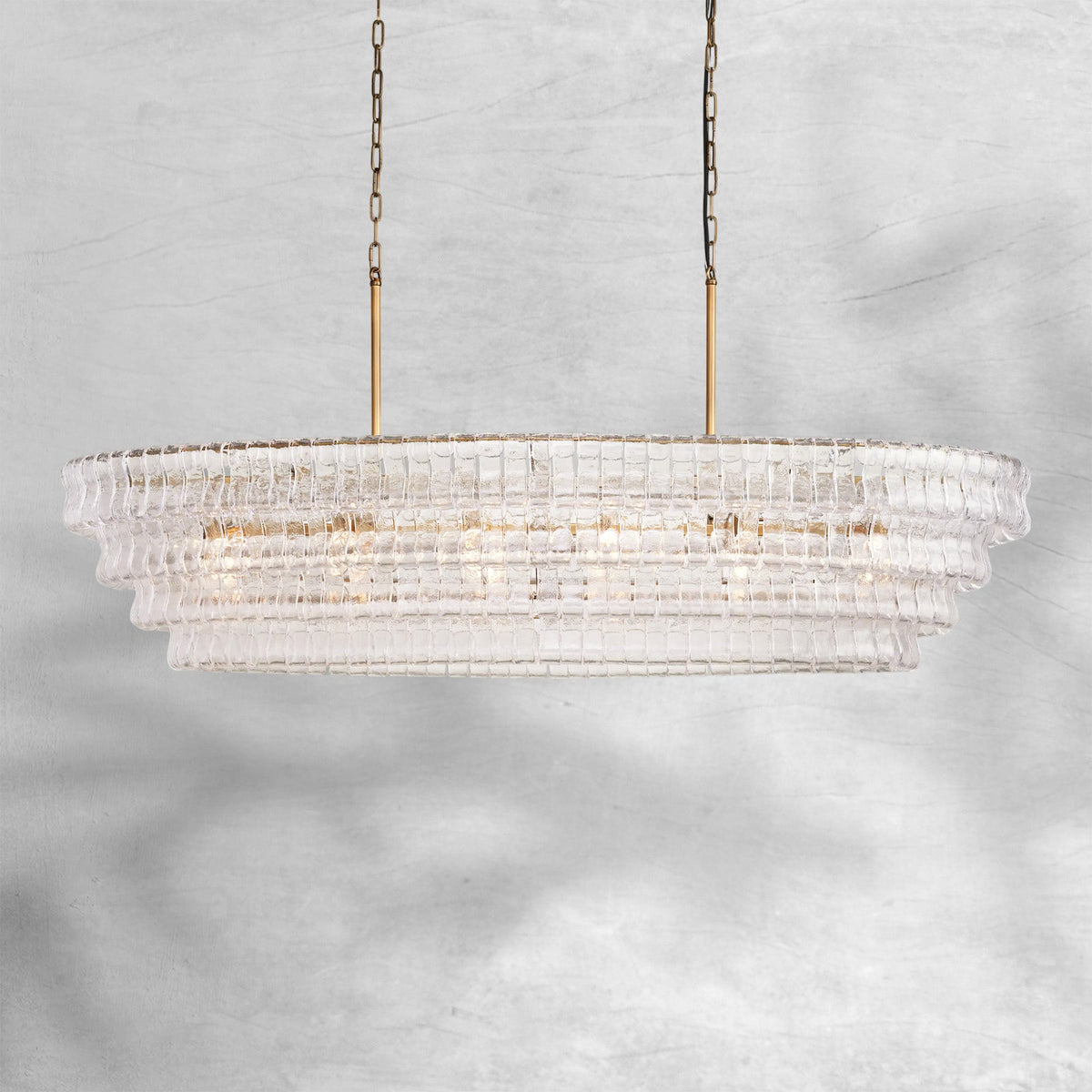Givrelle Oval Chandelier 54"W/65"W
