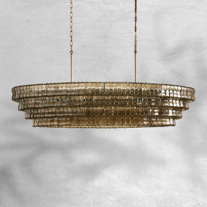 Givrelle Oval Chandelier 54"W/65"W