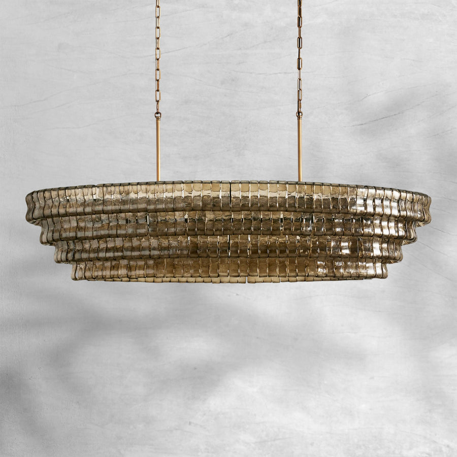 Givrelle Oval Chandelier 54"W/65"W