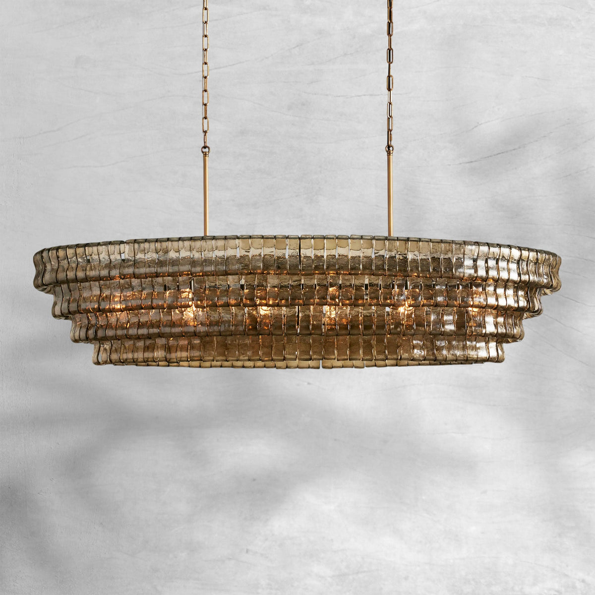 Glacien Oval Chandelier 54"W/65"W