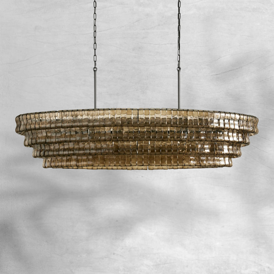 Glacien Oval Chandelier 54"W/65"W