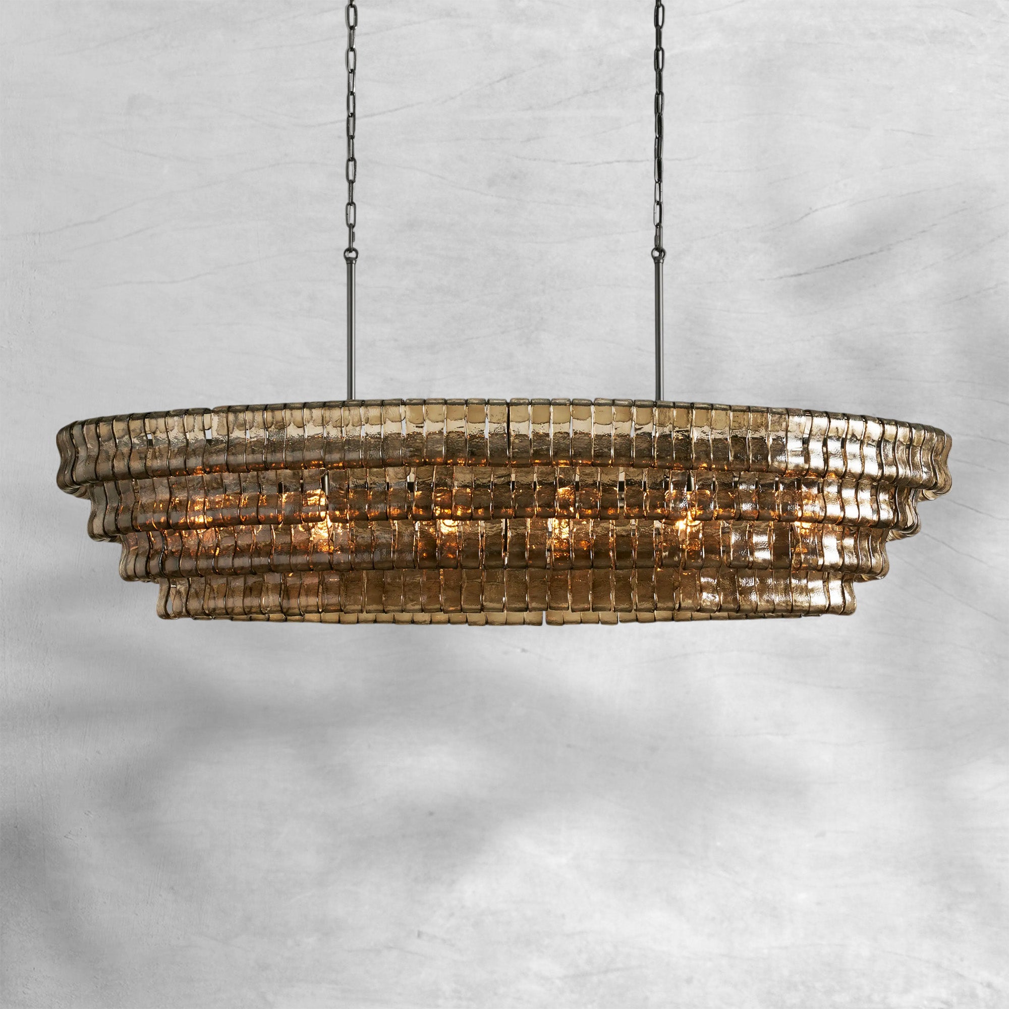 Glacien Oval Chandelier 54"W/65"W